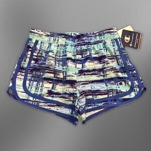 Champion Sporty Athletic Shorts Brand Detail Elastic Waistband Blue Girls M NWT